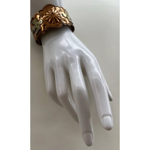 Vintage Native American Navajo Copper Thunderbird eagle Cuff Bracelet Sz 6.5” - Picture 14 of 16